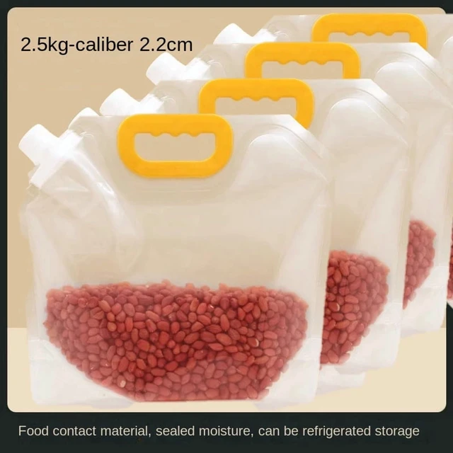 Alt view image 2 of 7 - 4Pcs Sealed Bags Set Grain Sugar Storage Pouch Kitchen Airtight Containers Bags Food Grade Large Diameter Sealed Pouch Household