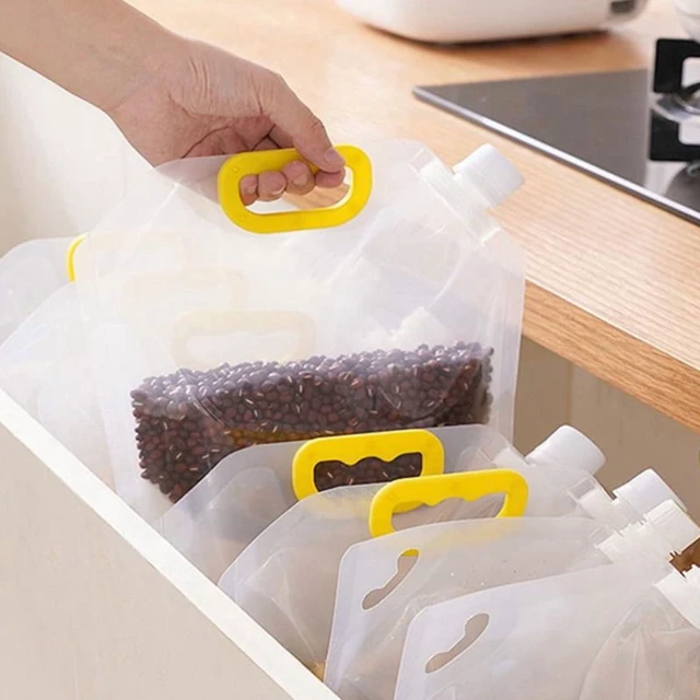 Alt view image 4 of 7 - 4Pcs Sealed Bags Set Grain Sugar Storage Pouch Kitchen Airtight Containers Bags Food Grade Large Diameter Sealed Pouch Household