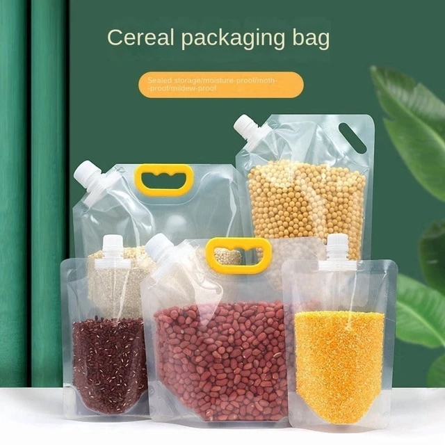 Alt view image 6 of 7 - 4Pcs Sealed Bags Set Grain Sugar Storage Pouch Kitchen Airtight Containers Bags Food Grade Large Diameter Sealed Pouch Household