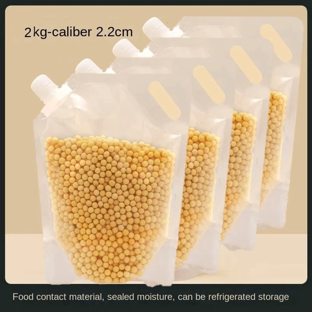Alt view image 7 of 7 - 4Pcs Sealed Bags Set Grain Sugar Storage Pouch Kitchen Airtight Containers Bags Food Grade Large Diameter Sealed Pouch Household