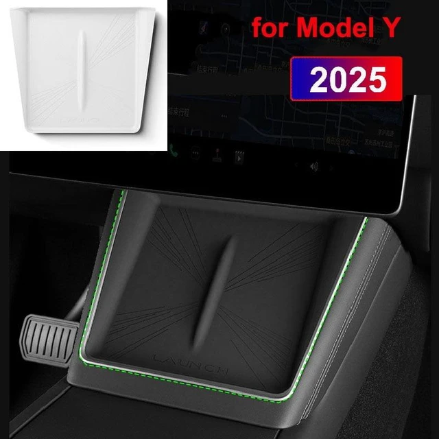 Alt view image 6 of 7 - For TESLA Model Y Launch 2025 Wireless Charging Silicone Pad Central Control Charger Protector Cover Non-Slip Mat MY Accessories