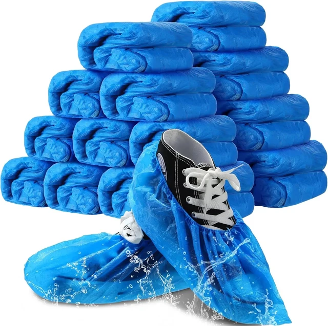 Alt view image 5 of 7 - Disposable Shoe Covers Non-Woven Boot & Shoe Covers Durable Non Slip Overshoes Boot Covers for Indoor Outdoor Home Floor