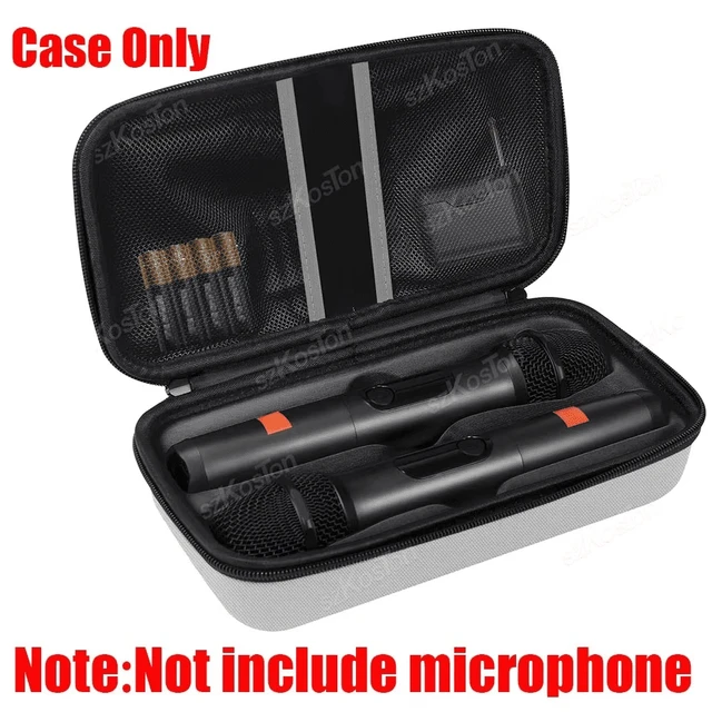 Alt view image 4 of 7 - Portable Eva Wireless Microphone Storage Bag Carrying Case Compatible with JBL Wireless Two Microphone System for Trip Camping