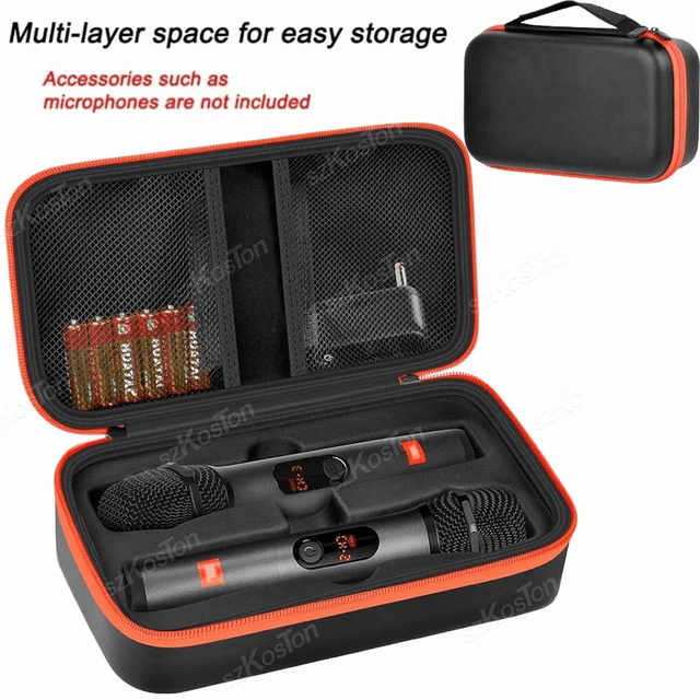 Alt view image 7 of 7 - Portable Eva Wireless Microphone Storage Bag Carrying Case Compatible with JBL Wireless Two Microphone System for Trip Camping
