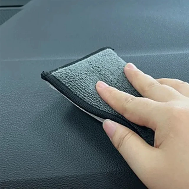 Alt view image 3 of 7 - 5PCS Double Side Car Interior Scrubbing Sponge for Leather Interior Car Wash Pad No Scratch Car Microfiber Scrubbing Sponge
