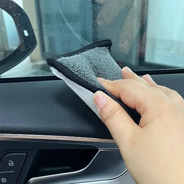 Alt view image 5 of 7 - 5PCS Double Side Car Interior Scrubbing Sponge for Leather Interior Car Wash Pad No Scratch Car Microfiber Scrubbing Sponge