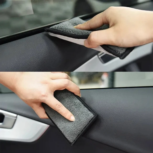 Alt view image 6 of 7 - 5PCS Double Side Car Interior Scrubbing Sponge for Leather Interior Car Wash Pad No Scratch Car Microfiber Scrubbing Sponge