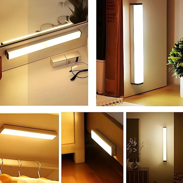 Alt view image 3 of 7 - Night Lights Wireless LED Motion Sensor Lamp USB Rechargeable Magnetic For Wardrobe Room Closet Kitchen Aisle Tube Detector Bulb