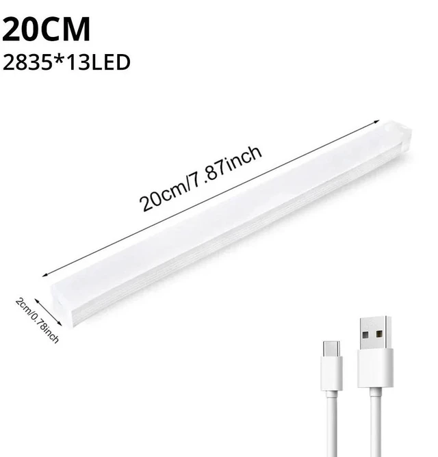 Alt view image 4 of 7 - Night Lights Wireless LED Motion Sensor Lamp USB Rechargeable Magnetic For Wardrobe Room Closet Kitchen Aisle Tube Detector Bulb