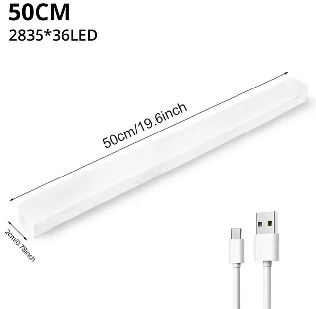 Alt view image 5 of 7 - Night Lights Wireless LED Motion Sensor Lamp USB Rechargeable Magnetic For Wardrobe Room Closet Kitchen Aisle Tube Detector Bulb