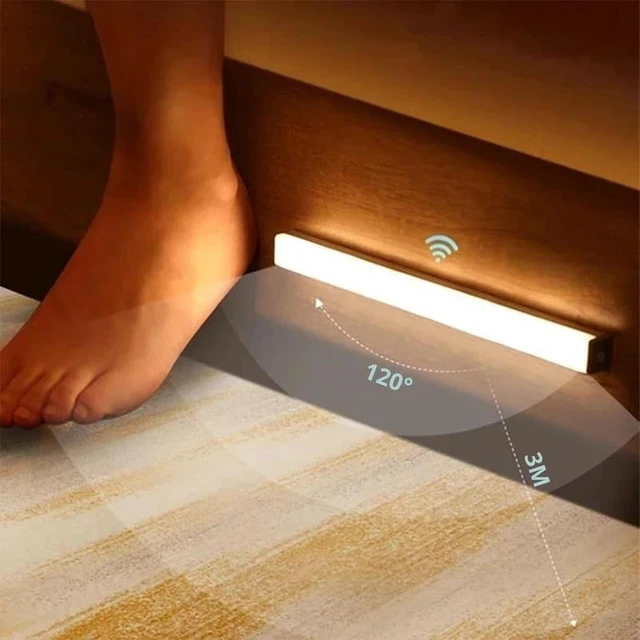 Alt view image 7 of 7 - Night Lights Wireless LED Motion Sensor Lamp USB Rechargeable Magnetic For Wardrobe Room Closet Kitchen Aisle Tube Detector Bulb