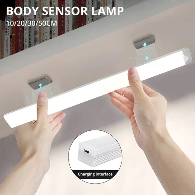 Alt view image 6 of 7 - Night Lights Wireless LED Motion Sensor Lamp USB Rechargeable Magnetic For Wardrobe Room Closet Kitchen Aisle Tube Detector Bulb