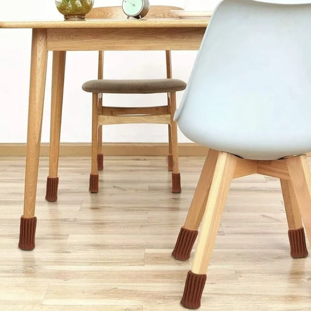 Alt view image 6 of 7 - 24Pcs Silent Knitted Furniture Legs Sock Anti-Slip Felt Base Chair Leg Cover Universal Wear-resistant Chair Feet Cap Winter