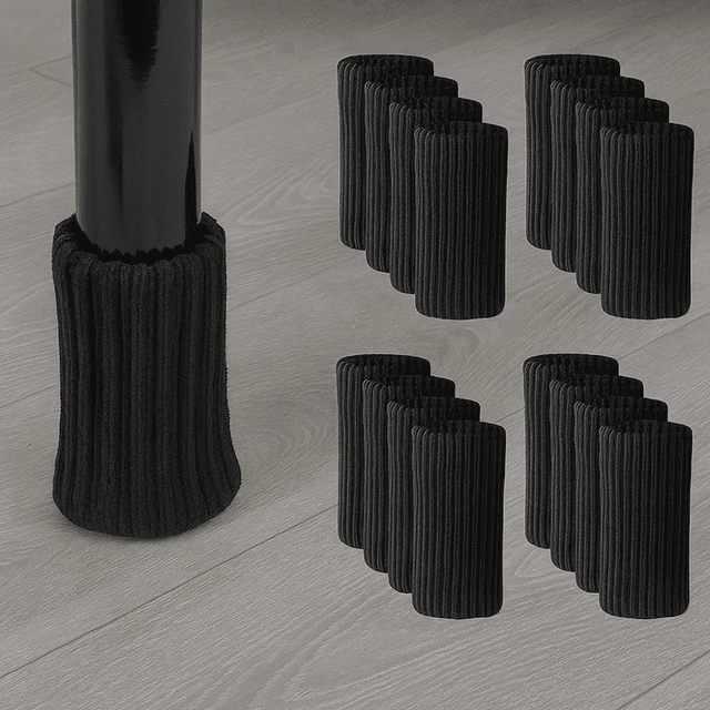 Alt view image 7 of 7 - 24Pcs Silent Knitted Furniture Legs Sock Anti-Slip Felt Base Chair Leg Cover Universal Wear-resistant Chair Feet Cap Winter