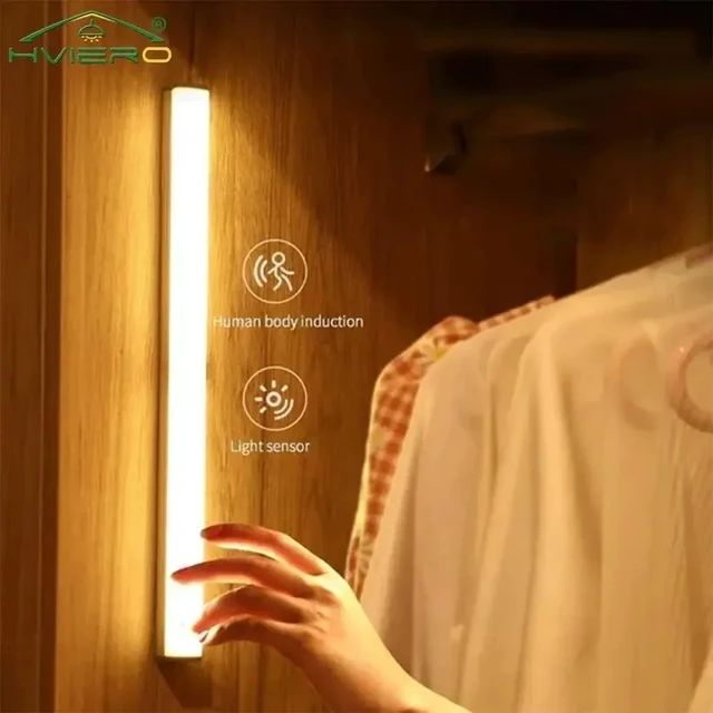 Alt view image 6 of 7 - Night Lights Wireless LED Motion Sensor Lamp USB Rechargeable Magnetic For Wardrobe Room Closet Kitchen Aisle Tube Detector Bulb
