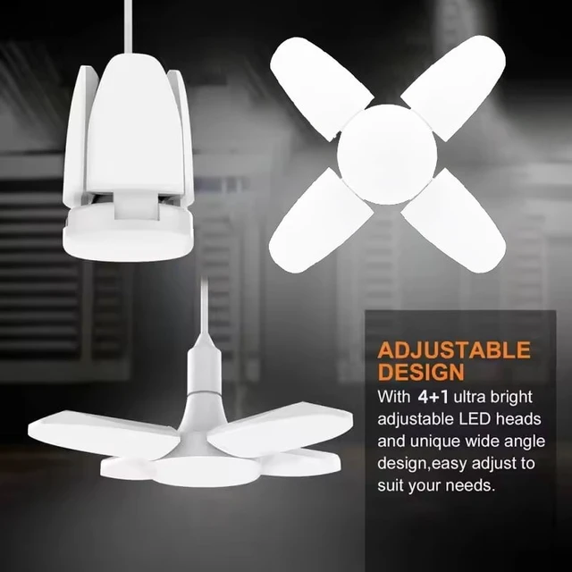 Alt view image 5 of 6 - E27 Fan Shape Foldable 40/100LEDs Pendant Lights No Flicker LED Bulb AC 220V/85-265V 90 Degrees Angle Adjustable Ceiling Lamp