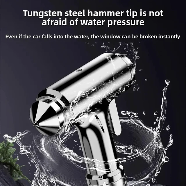 Alt view image 7 of 7 - Car Safety Hammer Car Window Breaker Emergency Hammer with Seat Belt Cutter for Auto Rescue Escape Life Saver Hammer