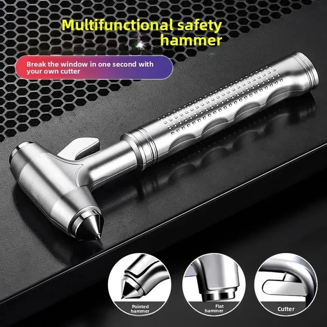 Alt view image 5 of 7 - Car Safety Hammer Car Window Breaker Emergency Hammer with Seat Belt Cutter for Auto Rescue Escape Life Saver Hammer