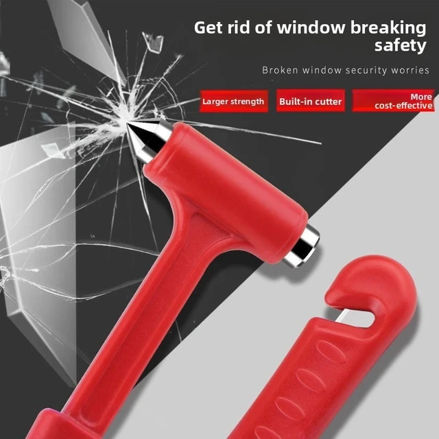 Alt view image 4 of 7 - Car Safety Hammer Car Window Breaker Emergency Hammer with Seat Belt Cutter for Auto Rescue Escape Life Saver Hammer