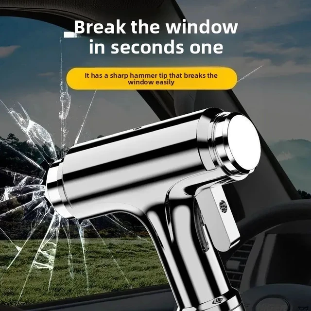 Alt view image 6 of 7 - Car Safety Hammer Car Window Breaker Emergency Hammer with Seat Belt Cutter for Auto Rescue Escape Life Saver Hammer