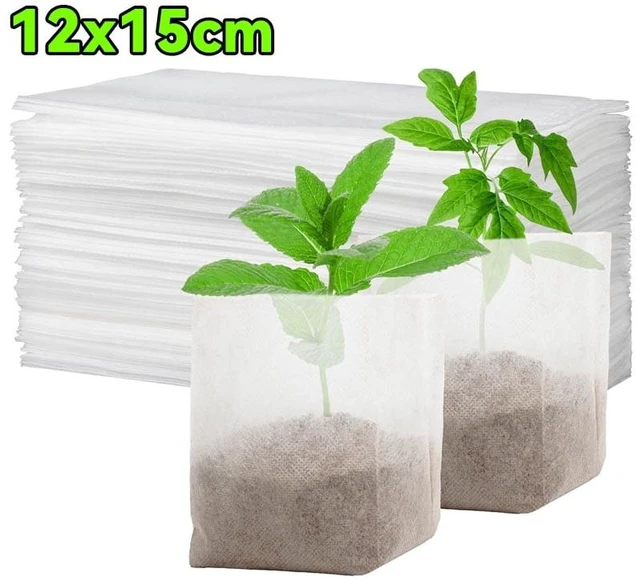 Main image of 100/1000pcs Degradable Non-woven Plant Grow Bags Sapling Seed Nursery Bag Grow Pockets Planting Cultivation Pouches Garden Tools
