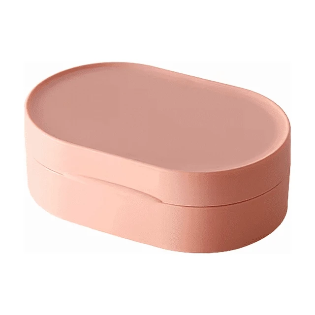 Alt view image 6 of 7 - Round Travel Soap Box Portable Soap Dishes Tray with Lid Waterproof Sealed Soap Container for Bathroom Shower Bathroom Gadgets
