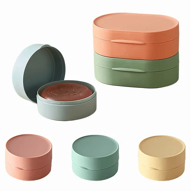 Alt view image 4 of 7 - Round Travel Soap Box Portable Soap Dishes Tray with Lid Waterproof Sealed Soap Container for Bathroom Shower Bathroom Gadgets