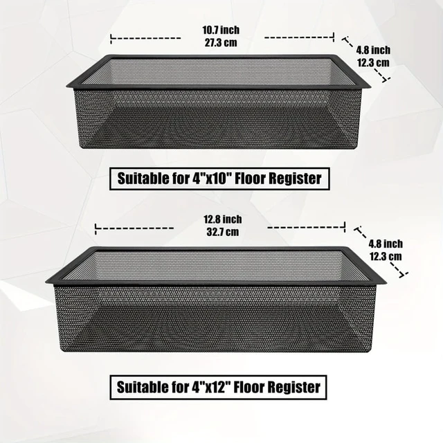 Alt view image 2 of 7 - 2pcs/4pcs Air Vent Screen Mesh Covers - Floor Register Vent Cover Filter Net Catcher Filter Hoods for Home