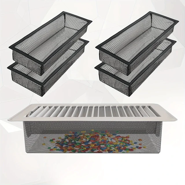Alt view image 4 of 7 - 2pcs/4pcs Air Vent Screen Mesh Covers - Floor Register Vent Cover Filter Net Catcher Filter Hoods for Home