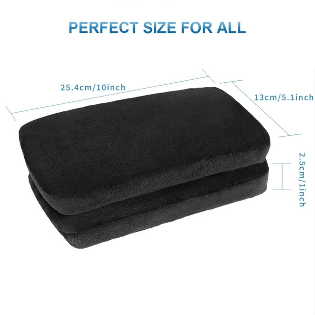 Alt view image 4 of 7 - 1 pair of ergonomic memory foam office chair armrests, comfortable game chair armrests for elbow and forearm decompression