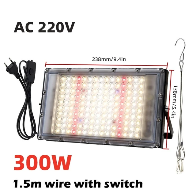 Alt view image 5 of 7 - Full-spectrum 380-840 nanometer sunlight growth lamp, IP65 LED, 50 watts, 100 watts, 300 watts, plant growth lamp, suitable for indoor greenhouses.
