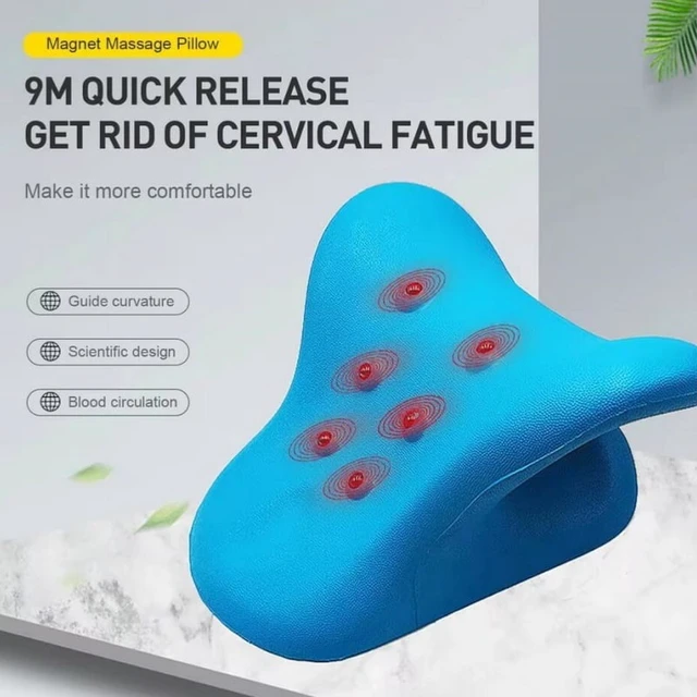 Alt view image 3 of 7 - Neck Stretcher and Cervical Traction Device, Cervical Neck Shoulder Stretcher Massage Pillow Traction Device Muscle Relaxation