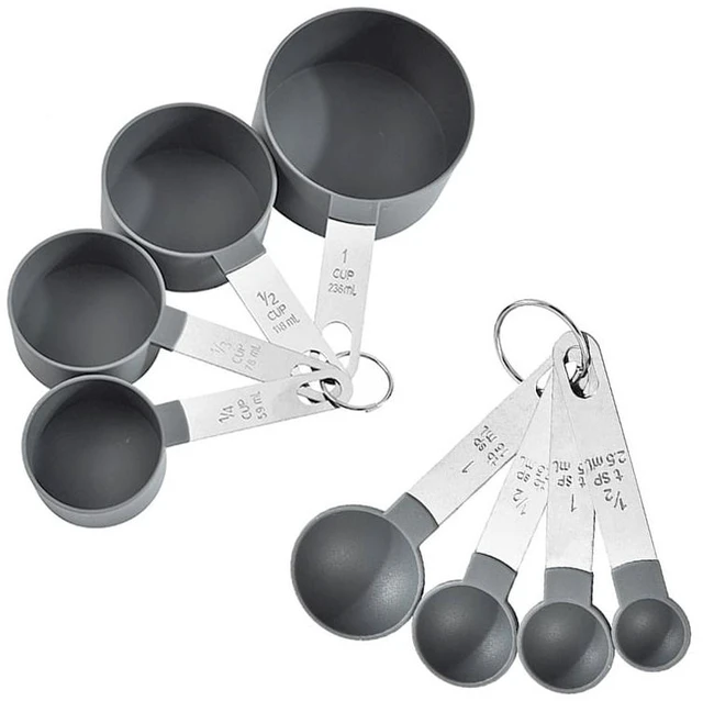 Main image of 8pcs Measuring Cups & Spoons Set,Stackable Nesting Measure Cups with Stainless Steel Handle,Kitchen Gadgets for Cooking & Baking