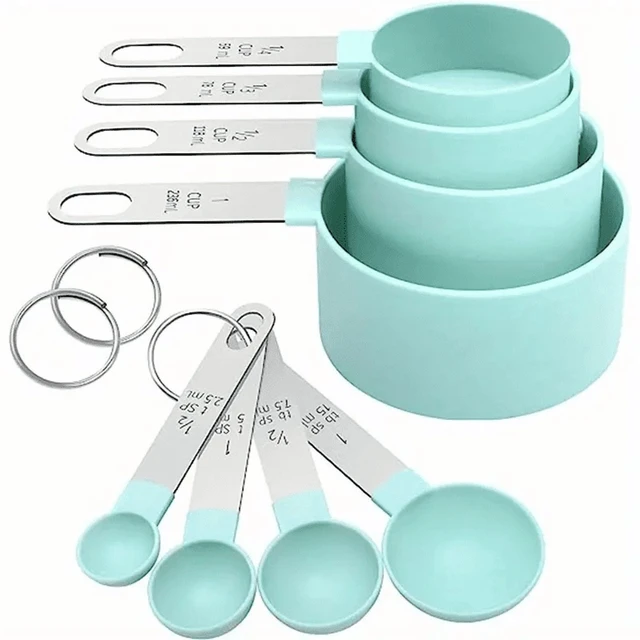 Alt view image 6 of 7 - 8pcs Measuring Cups & Spoons Set,Stackable Nesting Measure Cups with Stainless Steel Handle,Kitchen Gadgets for Cooking & Baking