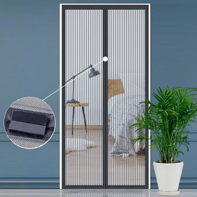 Alt view image 5 of 6 - Anti-mosquito Curtain Mosquito Netss for Window Fly Screen Automatic Closing Door Household Ventilation Curtains Magnetic Net