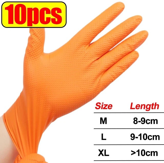 Main image of Heavy Duty Nitrile Gloves 8Mil Extra Thick Mechanic Home Garden Disposable Glove with Textured Grip Antislip Safety Work Gloves