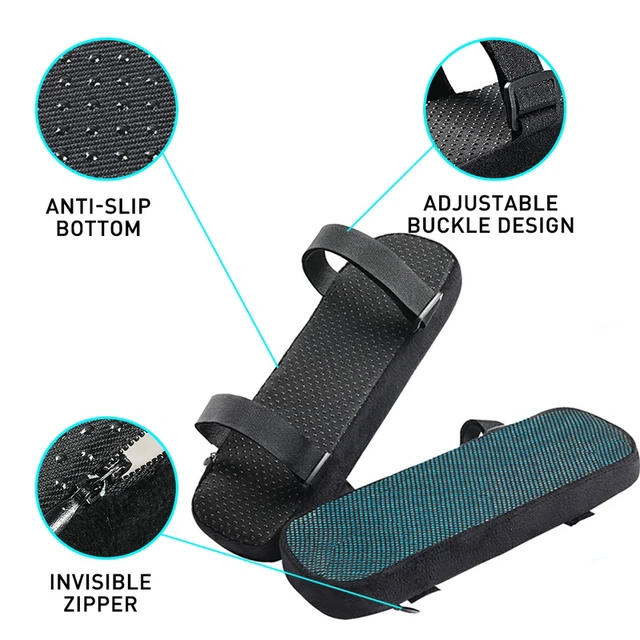Alt view image 2 of 7 - Ergonomic Armrest Pads- Office Chair Arm Rest Cover Pillow - Elbow Support Cushionfor Computer, Gaming and Desk Chairs (Set of
