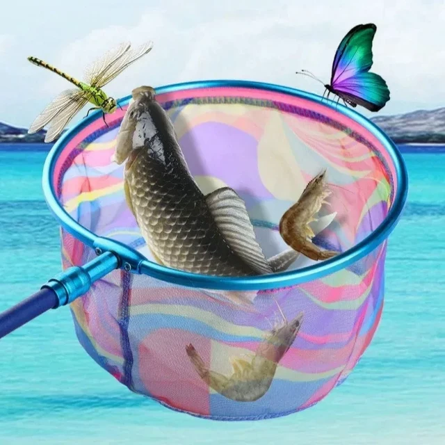 Alt view image 3 of 7 - Carbon Fiber Kids Dip Net for Outdoor Insect Catching Butterfly Fishing Dip Net Tadpole and Fish Collection Fishing Net Gear