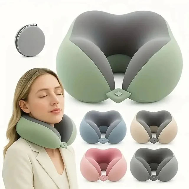 Alt view image 5 of 7 - U-Shaped Neck Pillow for Adults,Ergonomic Travel & Office Nap Support, Medium Soft Comfort for Neck Protection, Neck Pillow