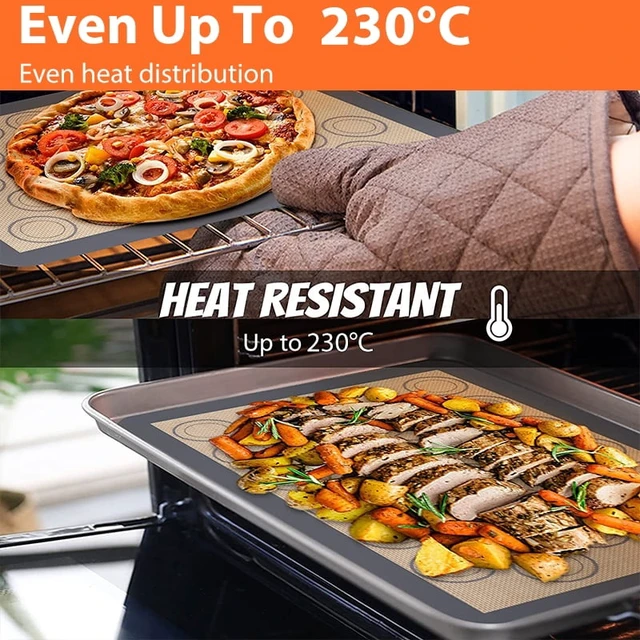 Alt view image 7 of 7 - 1PC Silicone Baking Mat for Oven, Thin 0.4mm, Reusable Non Stick Heat Resistant Bakeware Sheets Liner Baking Tools for Cookie