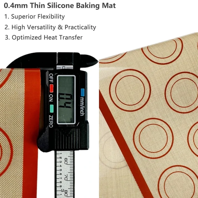 Alt view image 5 of 7 - 1PC Silicone Baking Mat for Oven, Thin 0.4mm, Reusable Non Stick Heat Resistant Bakeware Sheets Liner Baking Tools for Cookie