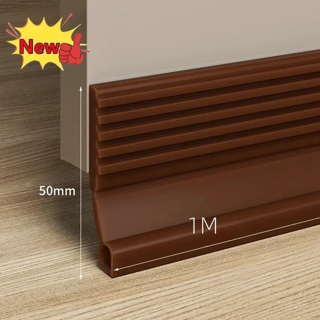 Alt view image 2 of 7 - New Door Bottom Sealing Strip 1M Windproof Dust Stopper Guard Rain Weatherstrip Noise Reduction Insulator Sealer Home Hardware