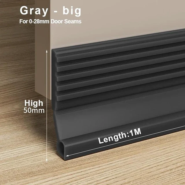Alt view image 3 of 7 - New Door Bottom Sealing Strip 1M Windproof Dust Stopper Guard Rain Weatherstrip Noise Reduction Insulator Sealer Home Hardware