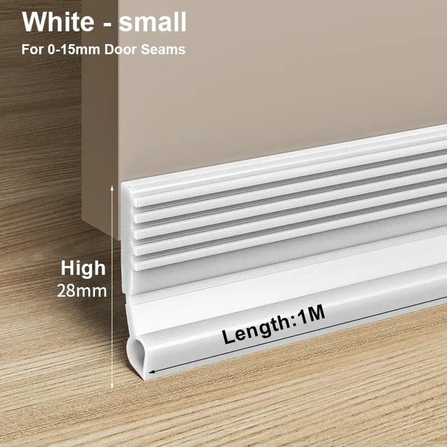 Alt view image 7 of 7 - New Door Bottom Sealing Strip 1M Windproof Dust Stopper Guard Rain Weatherstrip Noise Reduction Insulator Sealer Home Hardware