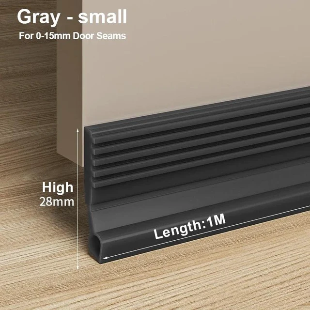 Alt view image 6 of 7 - New Door Bottom Sealing Strip 1M Windproof Dust Stopper Guard Rain Weatherstrip Noise Reduction Insulator Sealer Home Hardware