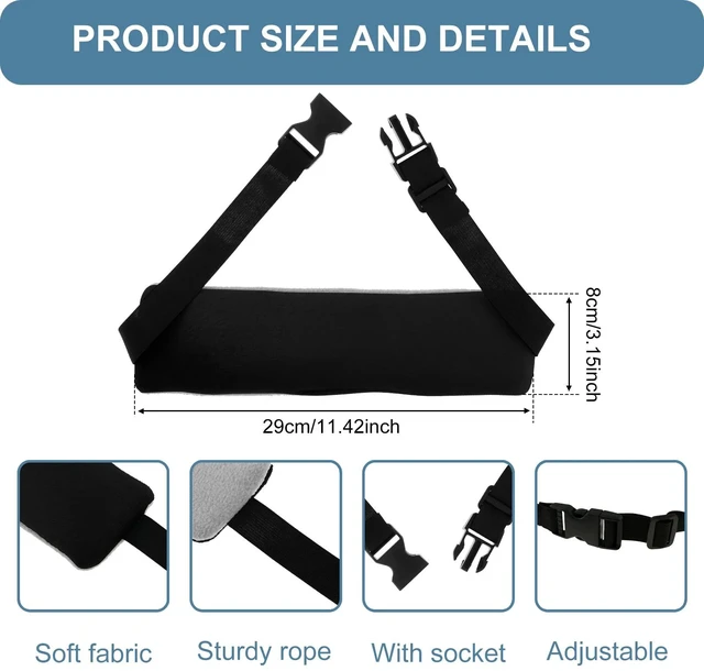 Main image of 2PCS/Set Travel Pillow Alternative Stops Head Bobbing Airplane Head Straps and Car Head Support Band Great on Travel Upright