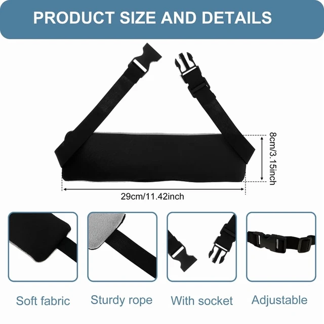 Alt view image 4 of 7 - 2PCS/Set Travel Pillow Alternative Stops Head Bobbing Airplane Head Straps and Car Head Support Band Great on Travel Upright