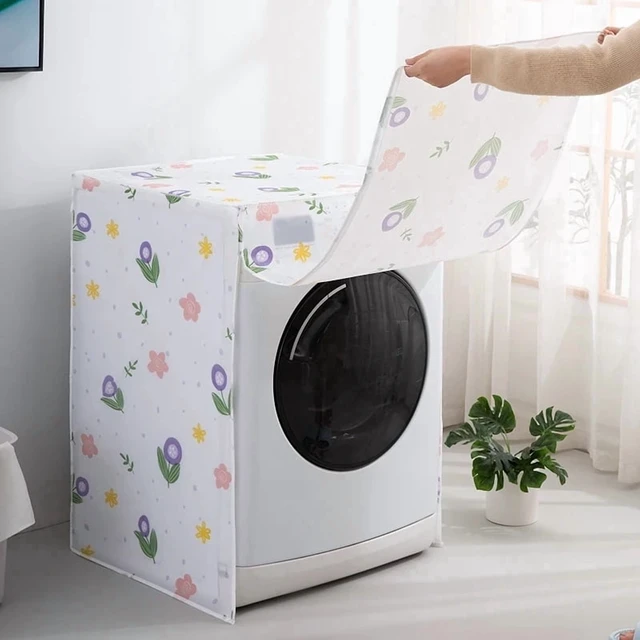 Alt view image 2 of 7 - Print Drum Washing Machine Dust Cover Household Dust Cloth Cartoon Waterproof Foldable For 7KG Washing Machine High Quality New