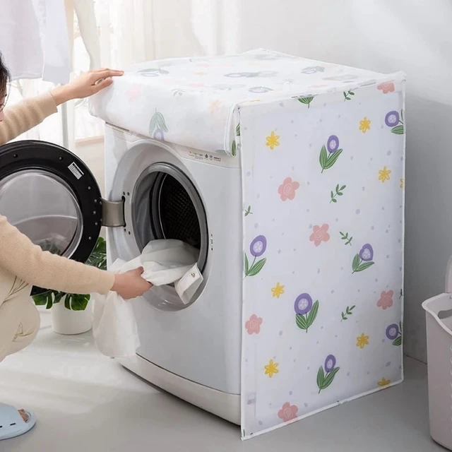 Alt view image 7 of 7 - Print Drum Washing Machine Dust Cover Household Dust Cloth Cartoon Waterproof Foldable For 7KG Washing Machine High Quality New