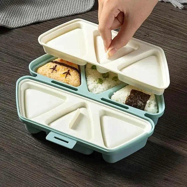 Main image of 6 Grids Sushi Mould Triangle Bento Box Kitchen Party Supply Mold Tool Onigiri Rice Ball Bento Machinenori Kitchen Accessories